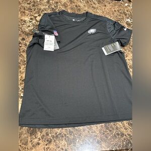 Women’s Black Short Sleeve Drifit Nike NFL Eagles Shirt T-shirt Xl New With Tags